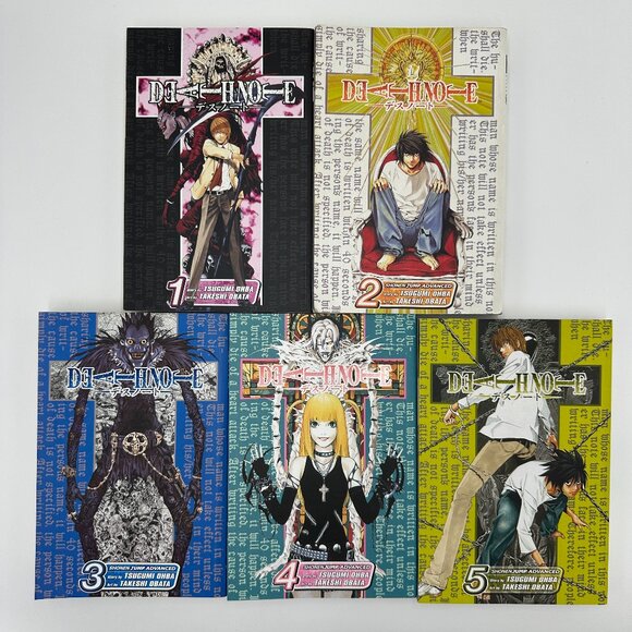 Death Note Volumes 1 - 5 by Tsugumi Ohba Manga Books / Paperback - Picture 1 of 12